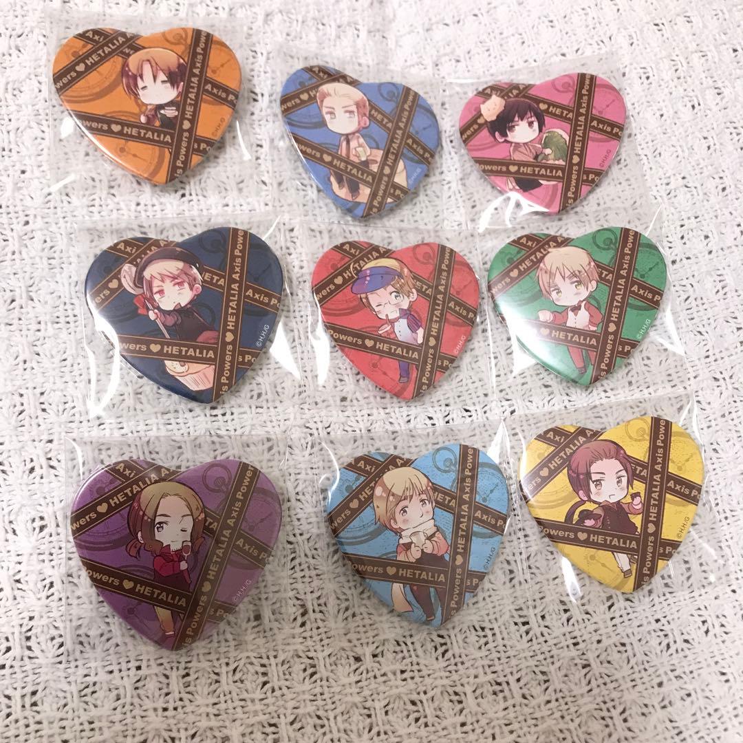 ヘタリア　ヒサゴ　ハート　缶バッジ　セット