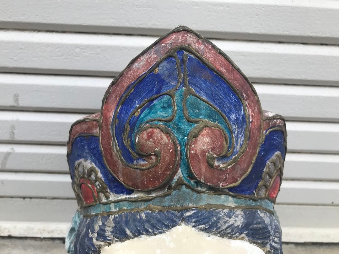 観音　木彫　頭部　彫刻