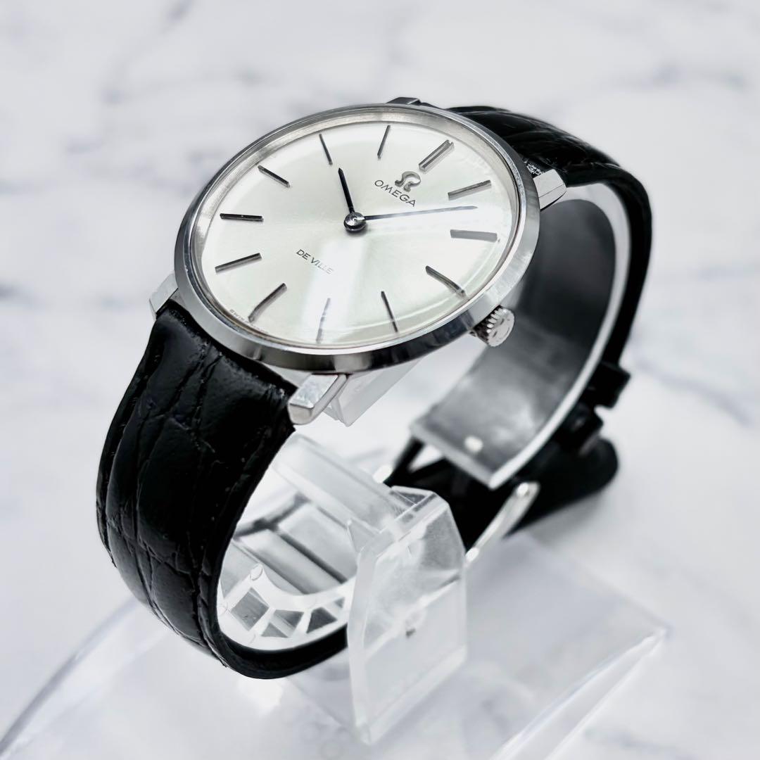 【OH／美品】オメガ デ・ヴィル 手巻き 111.077 二針ドレスウォッチ