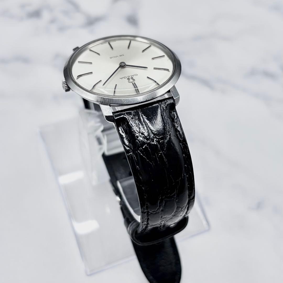 【OH／美品】オメガ デ・ヴィル 手巻き 111.077 二針ドレスウォッチ