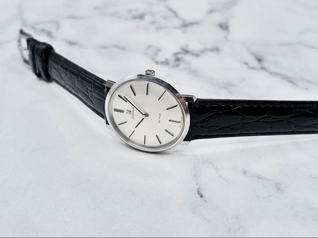 【OH／美品】オメガ デ・ヴィル 手巻き 111.077 二針ドレスウォッチ