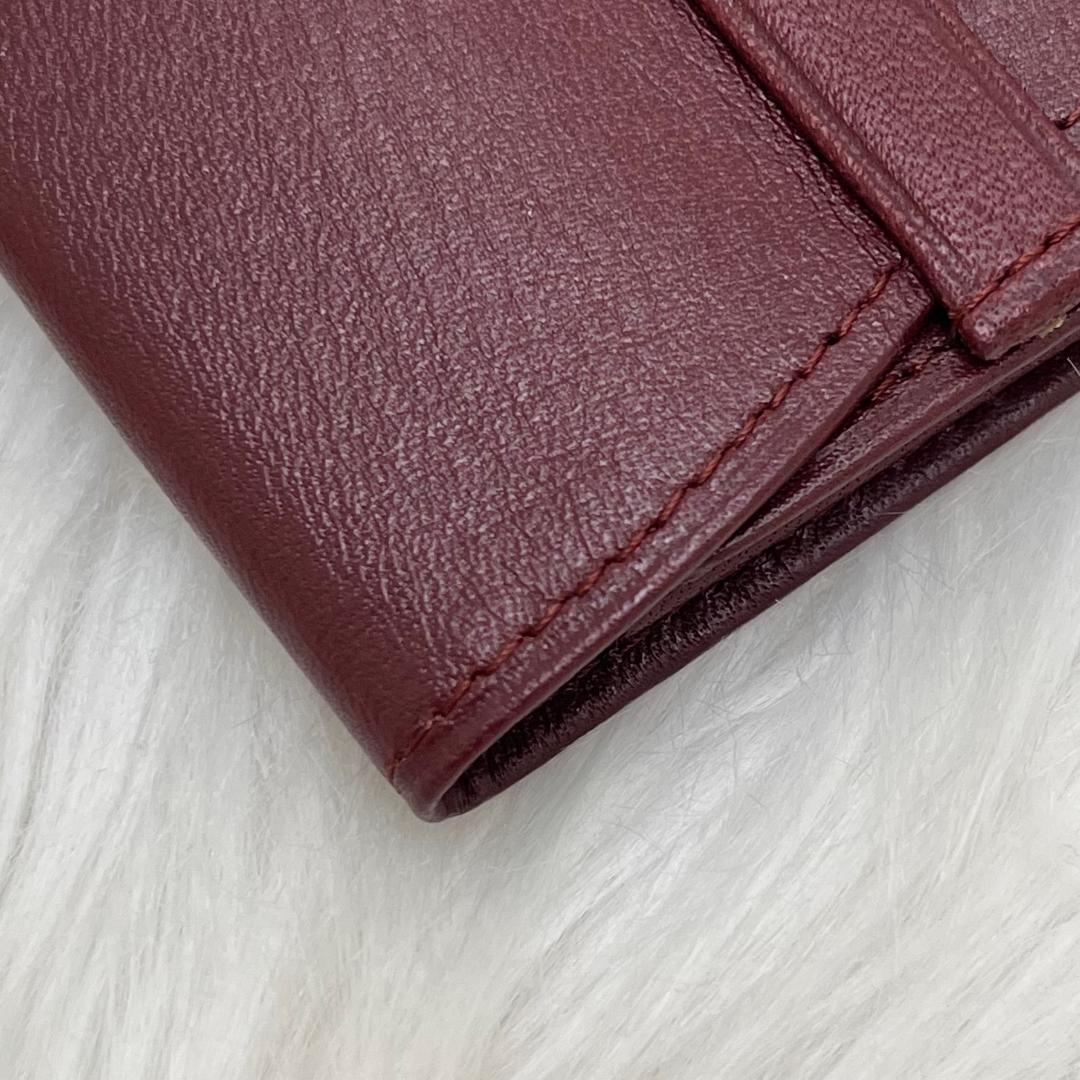 未使用級✨カルティエ　Cartier 三つ折り財布 マストライン　レザー
