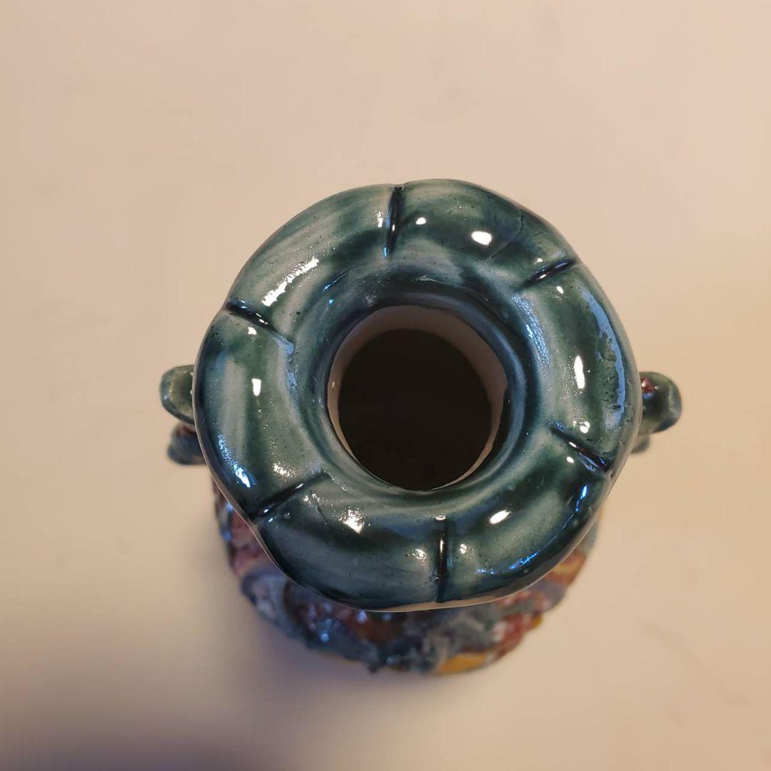 中国古玩　大清乾隆年製　紅釉龍鳳文様　花瓶