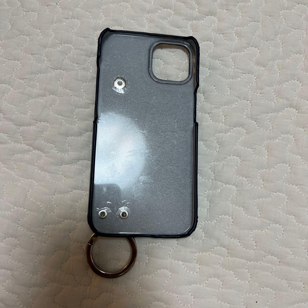値下　ファミリアチェック　iPhone13 ハンドル付き