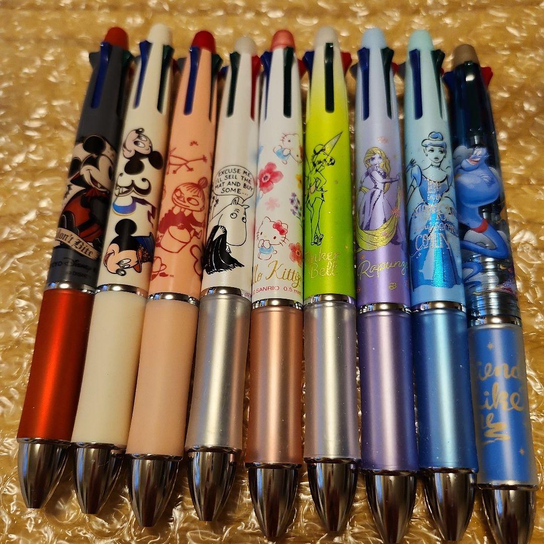 ディズニー、キティ、ミッフィーなどのボールペン（多色ペン）セット