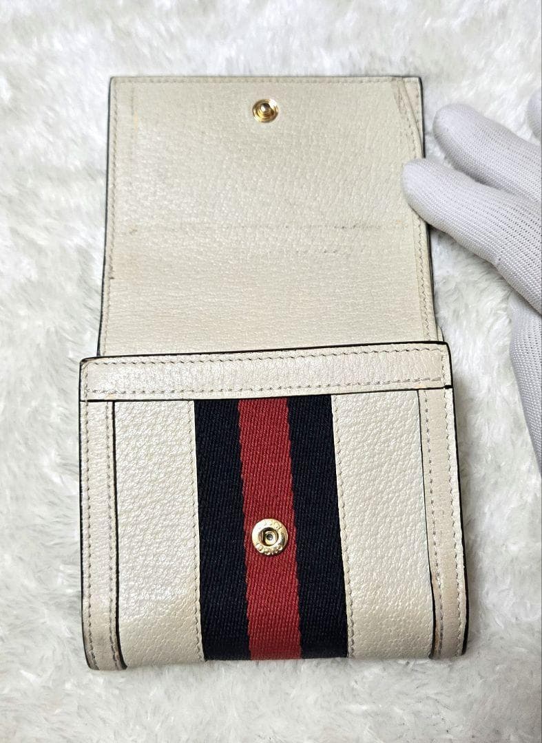 グッチ オフディア 折り財布 レザー シェリーライン