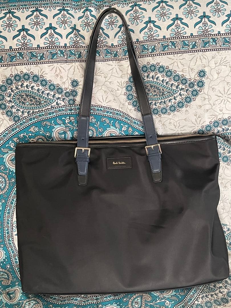 美品　ポールスミス　ビジネスバッグ　肩掛け　ナイロン　レザー
