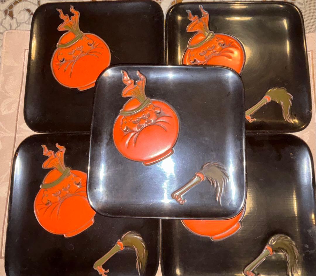 骨董品　漆器　皿