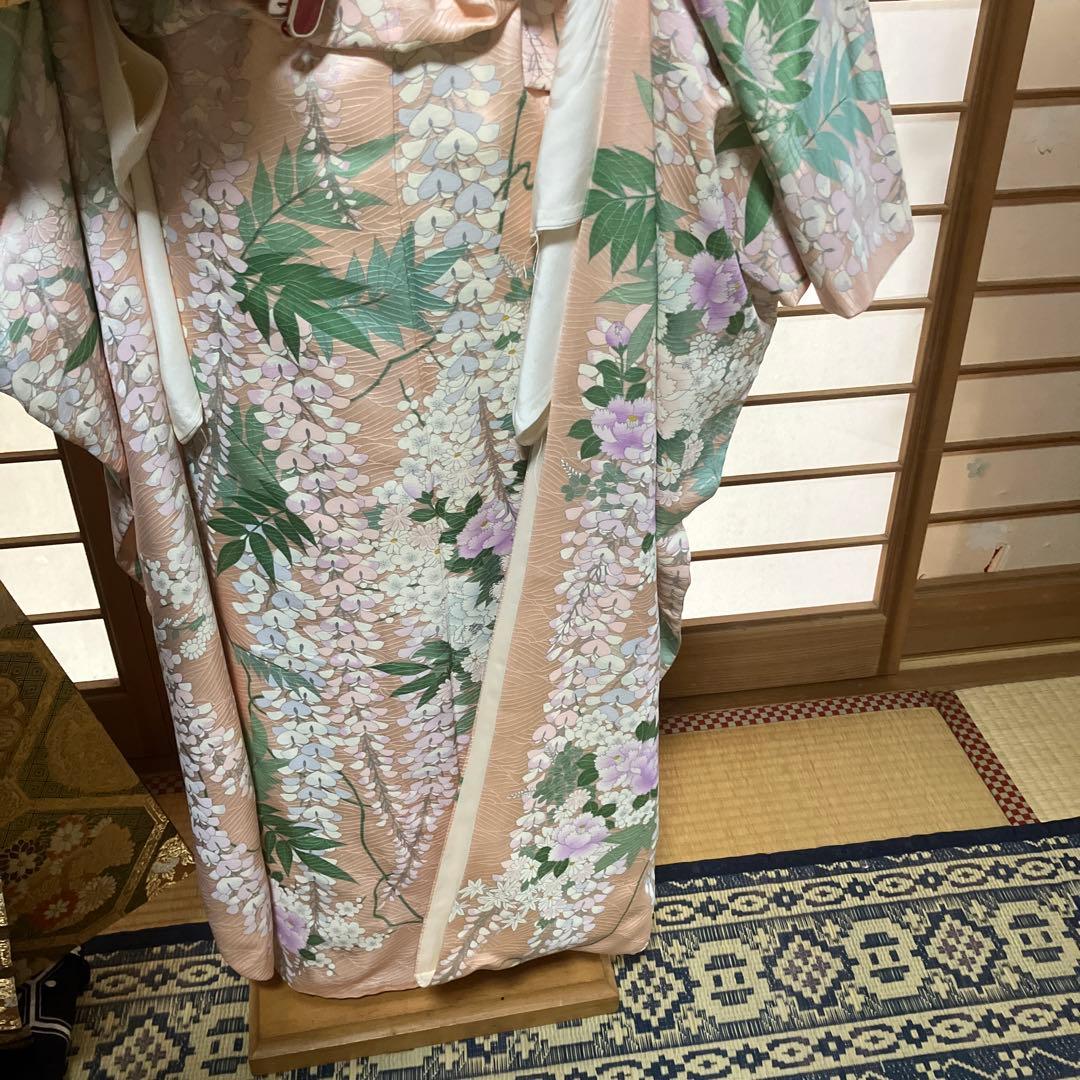 @*e様 振袖 藤の花　シルク