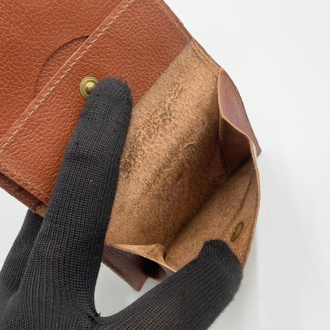 極美品　現行　イルビゾンテ　折り財布　オールレザー　ブラウン　イタリア製