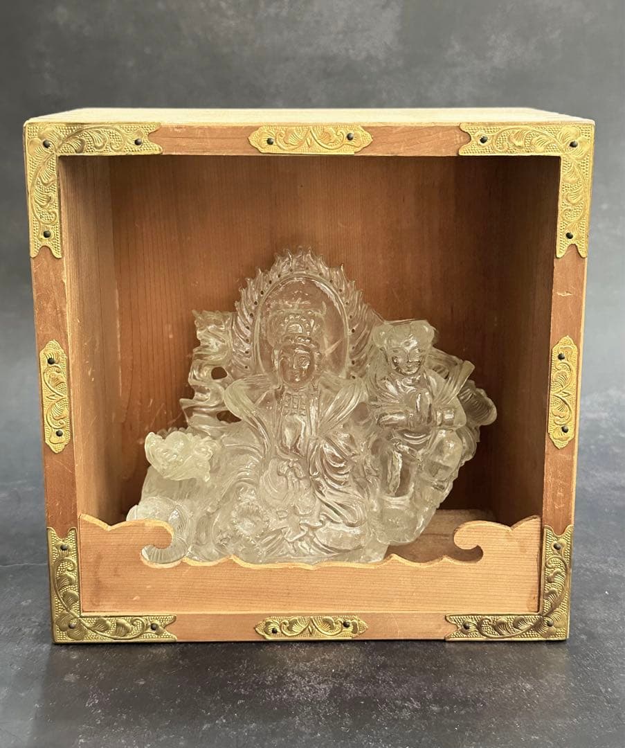 【⭐️稀少❣️開運⭐️】水晶　彫刻　仏像 羽衣 天女　クリスタル　⭐️貴重⭐️