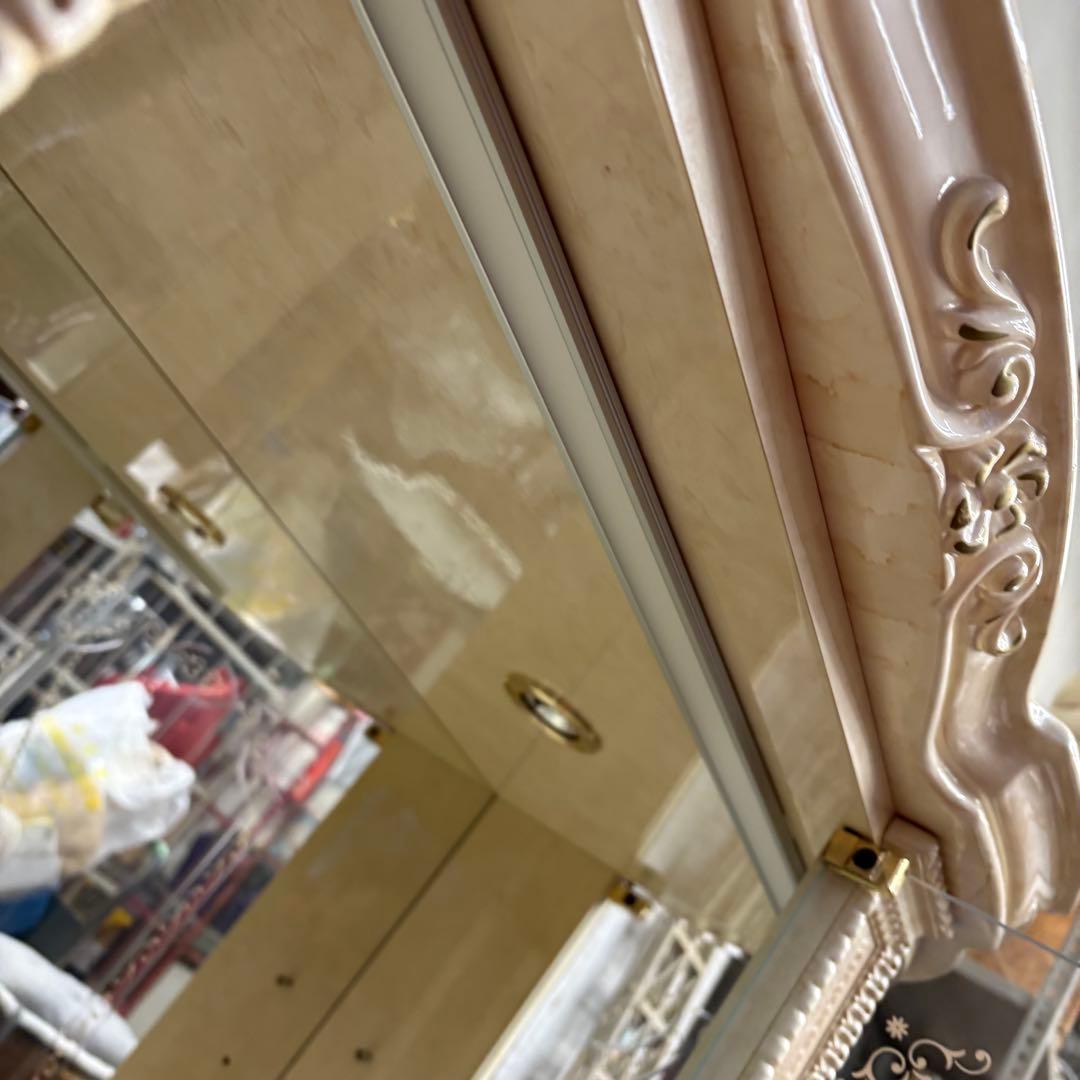 ロココ アンティーク ガラスショーケース コレクションケース 飾り棚 棚板2枚