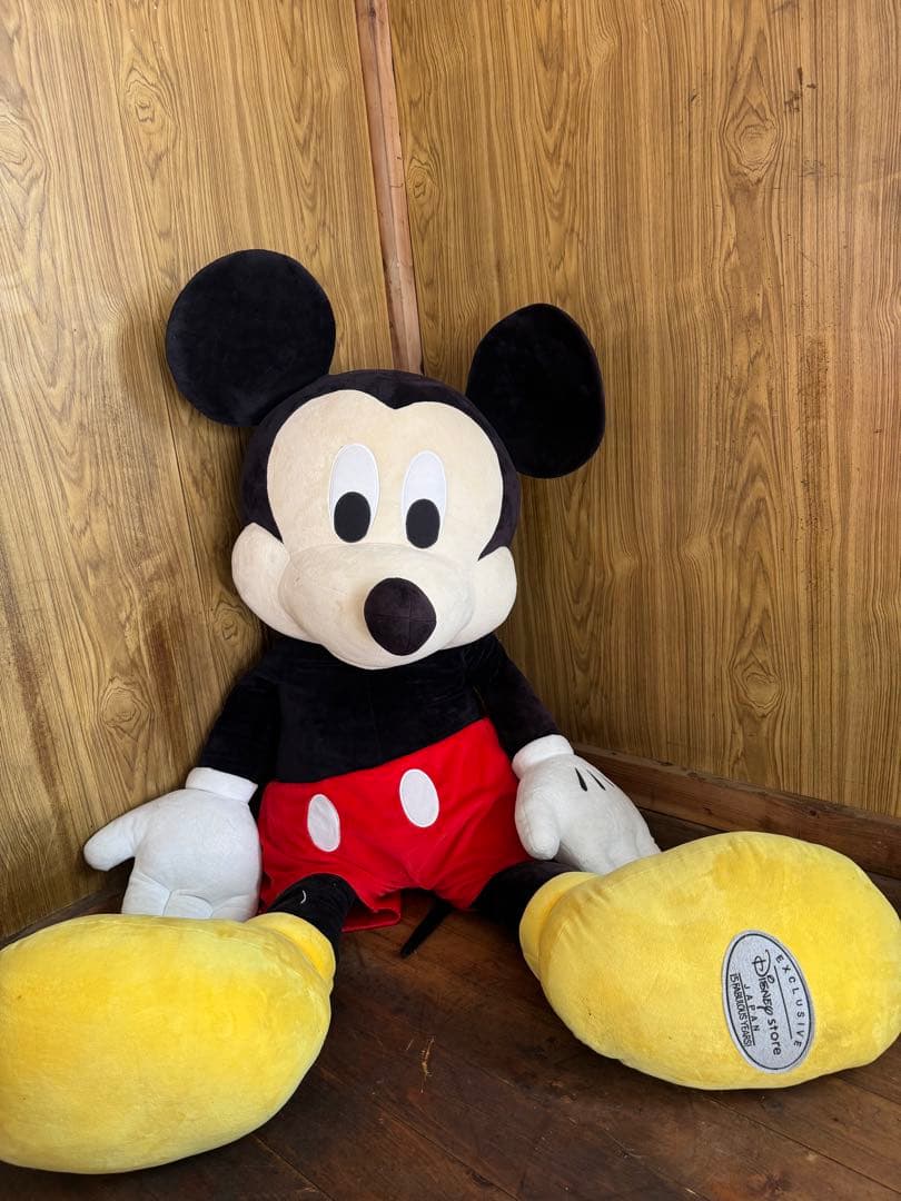 【美品】ディズニー　15周年　ミッキー　大きな　巨大　特大ぬいぐるみ