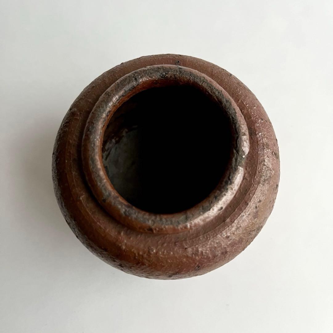 江戸期　古備前　焼締　小壺　お歯黒壺