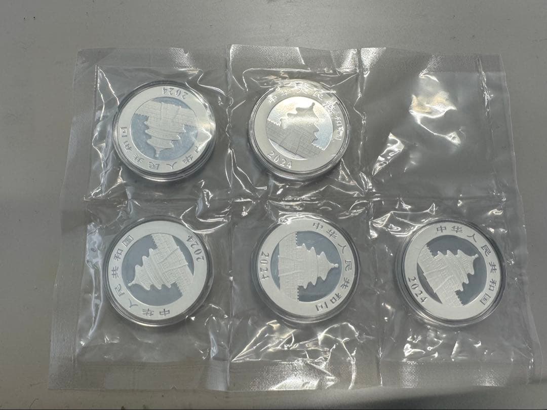 パンダデザイン銀セット 5枚