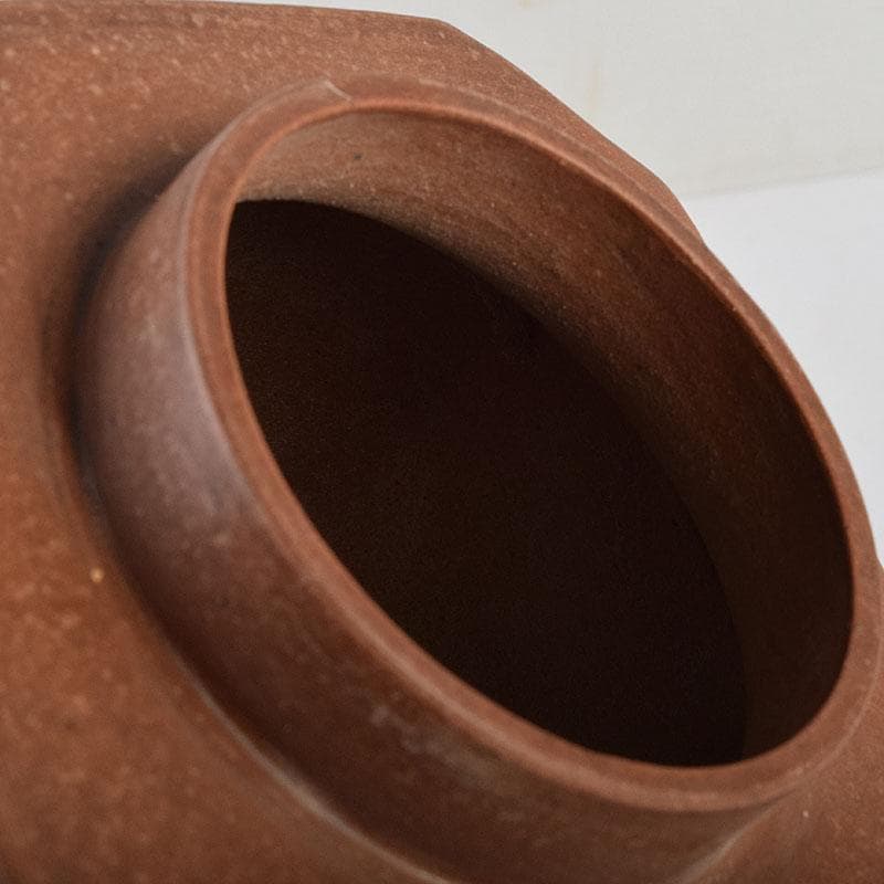 中国　紫砂　朱泥　山水漢詩文　一対　茶入　茶壷　在銘　V　R9473