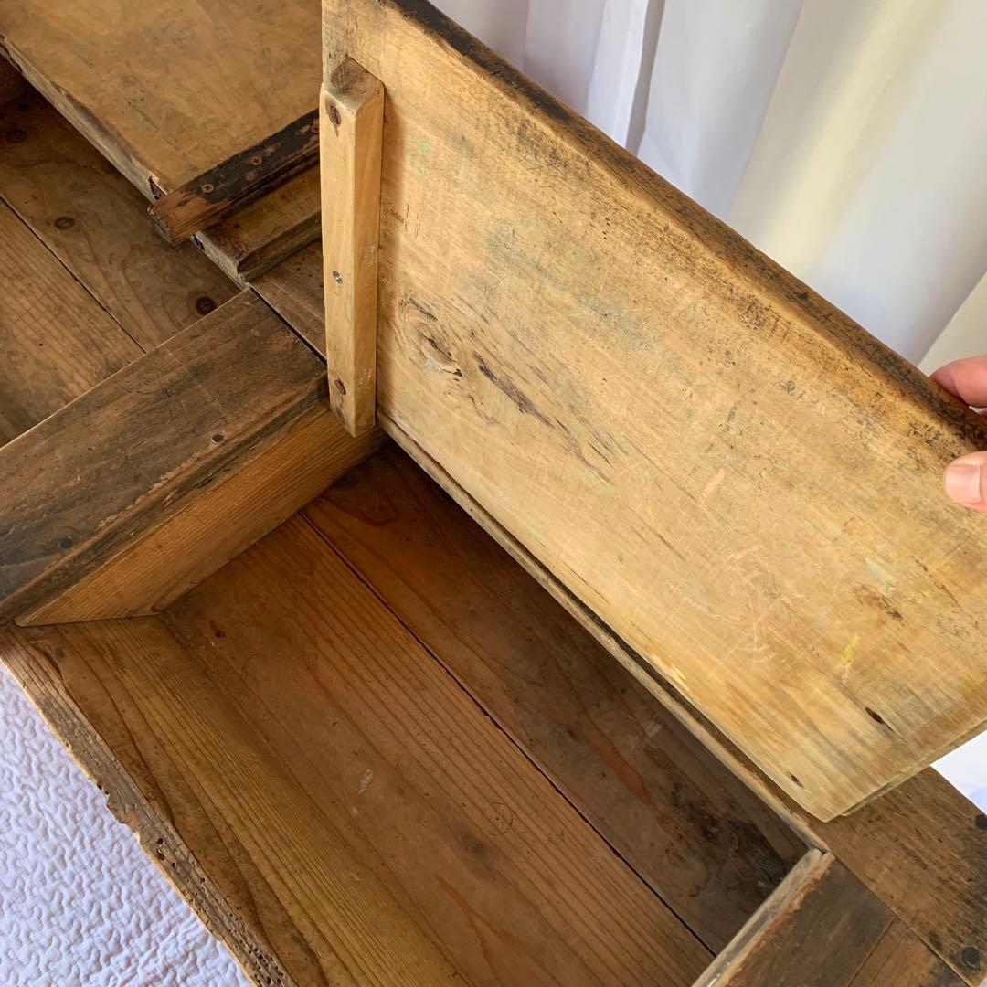 送料込❗️アンティーク　雰囲気あるスクールデスク　机