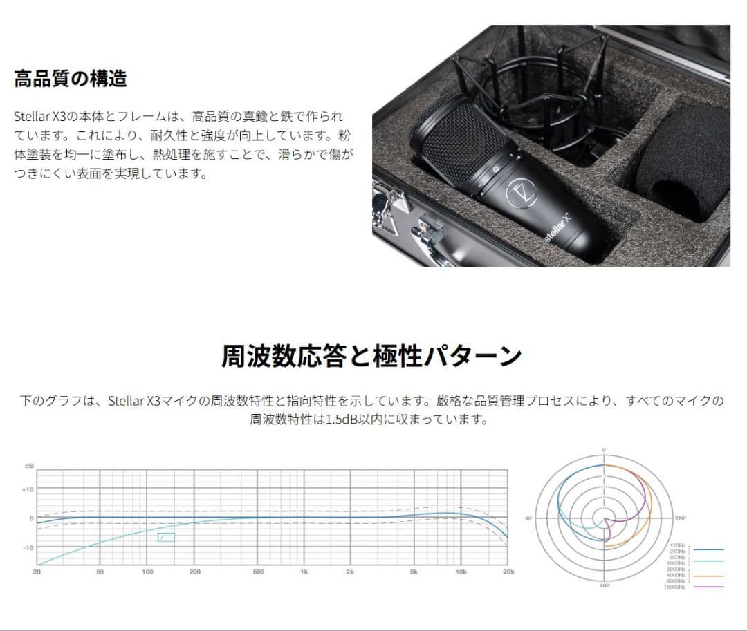Tech Zone Audio stellar X3 コンデンサーマイク