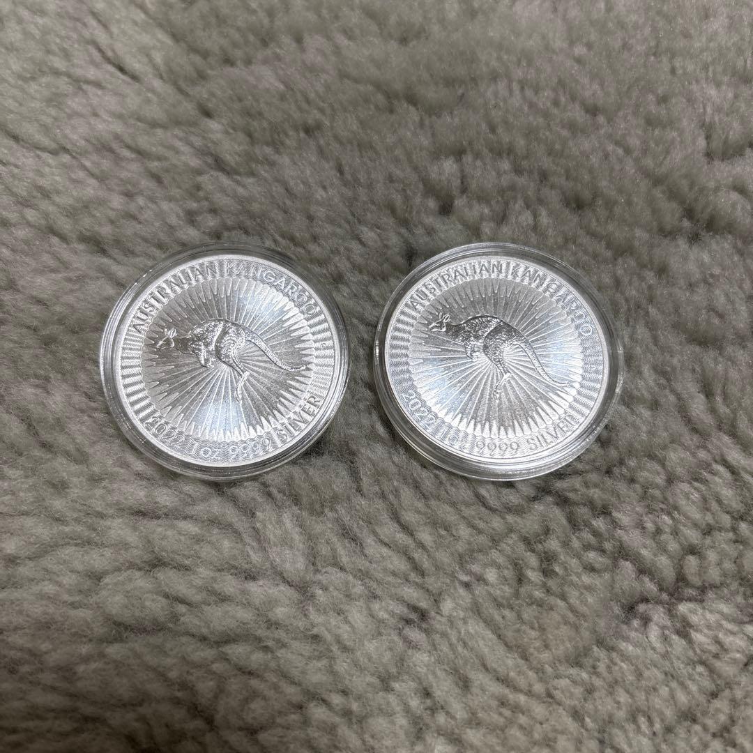1オンス銀貨　2枚セットカンガルー銀貨