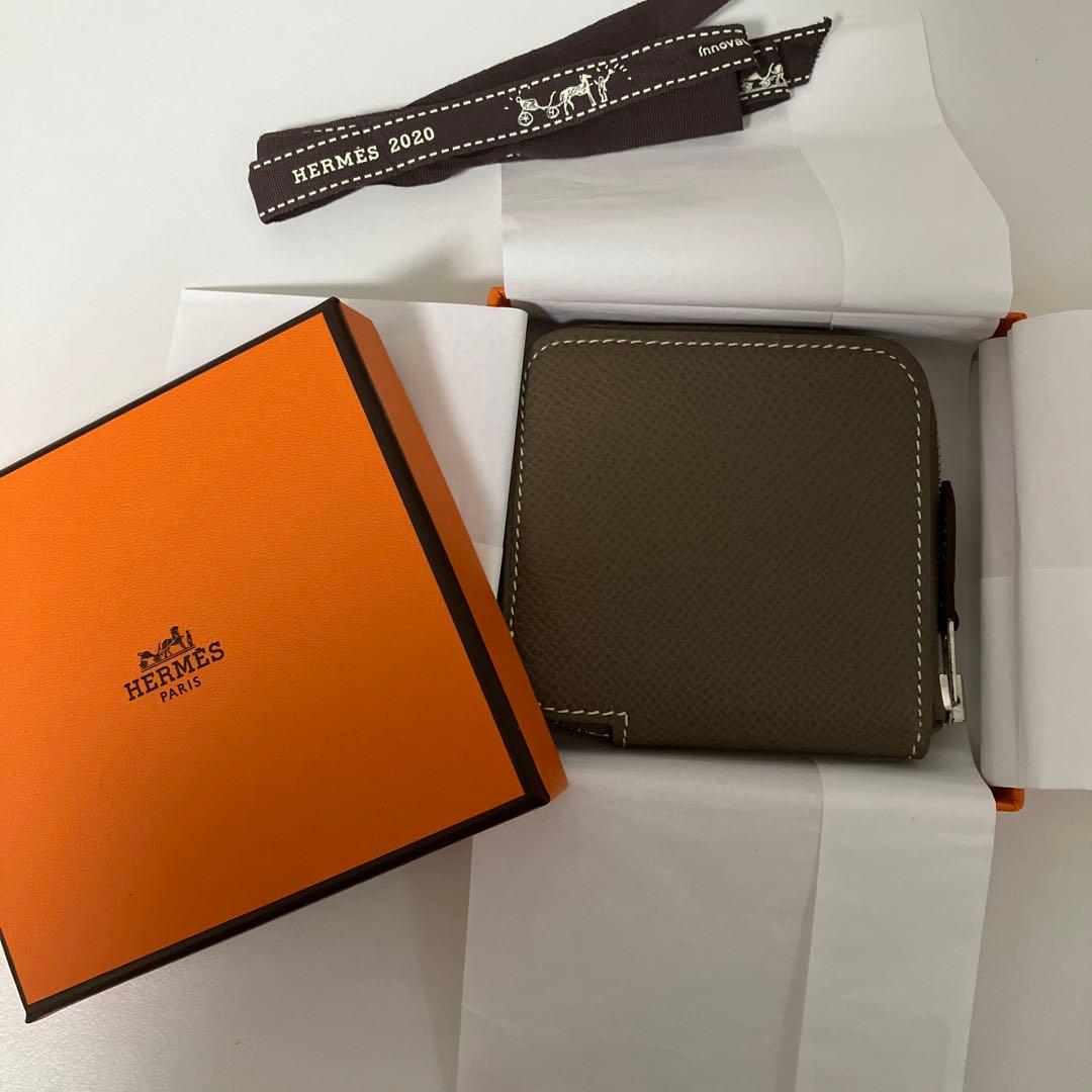 HERMES　エルメス　エトゥープ　アニマポリス　シルクインケース