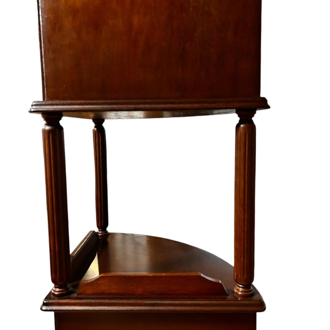 綾野製作所 アヤノクラフト コーナーキャビネット 木製3段 ダークブラウン