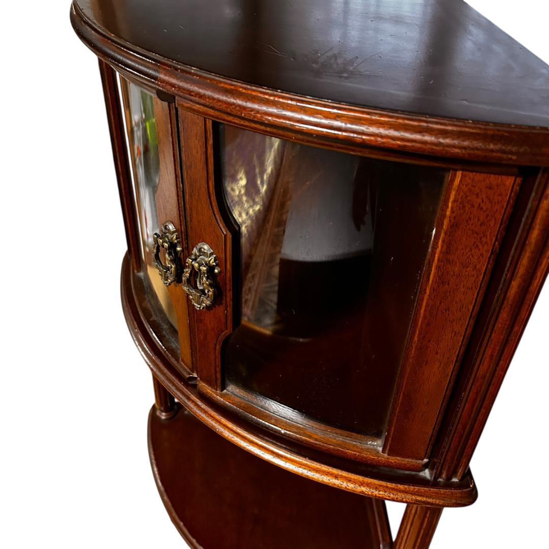 綾野製作所 アヤノクラフト コーナーキャビネット 木製3段 ダークブラウン