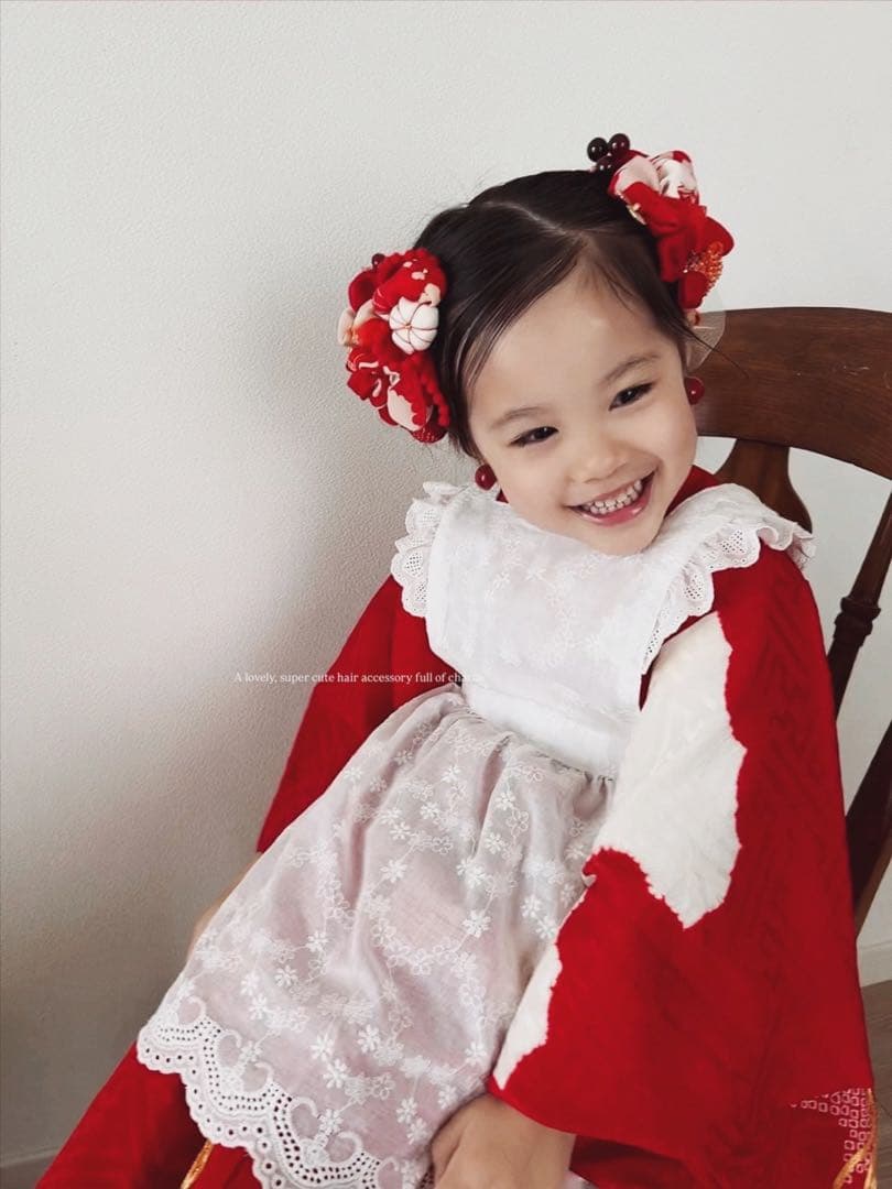 ゆ*は様 七五三　七五三髪飾り　ヘッドドレス　着物髪飾り　リメイク髪飾り　030