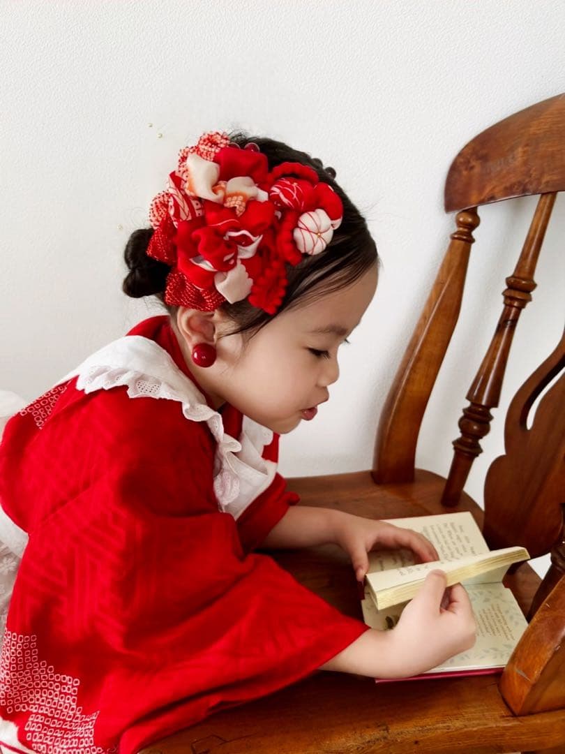 ゆ*は様 七五三　七五三髪飾り　ヘッドドレス　着物髪飾り　リメイク髪飾り　030