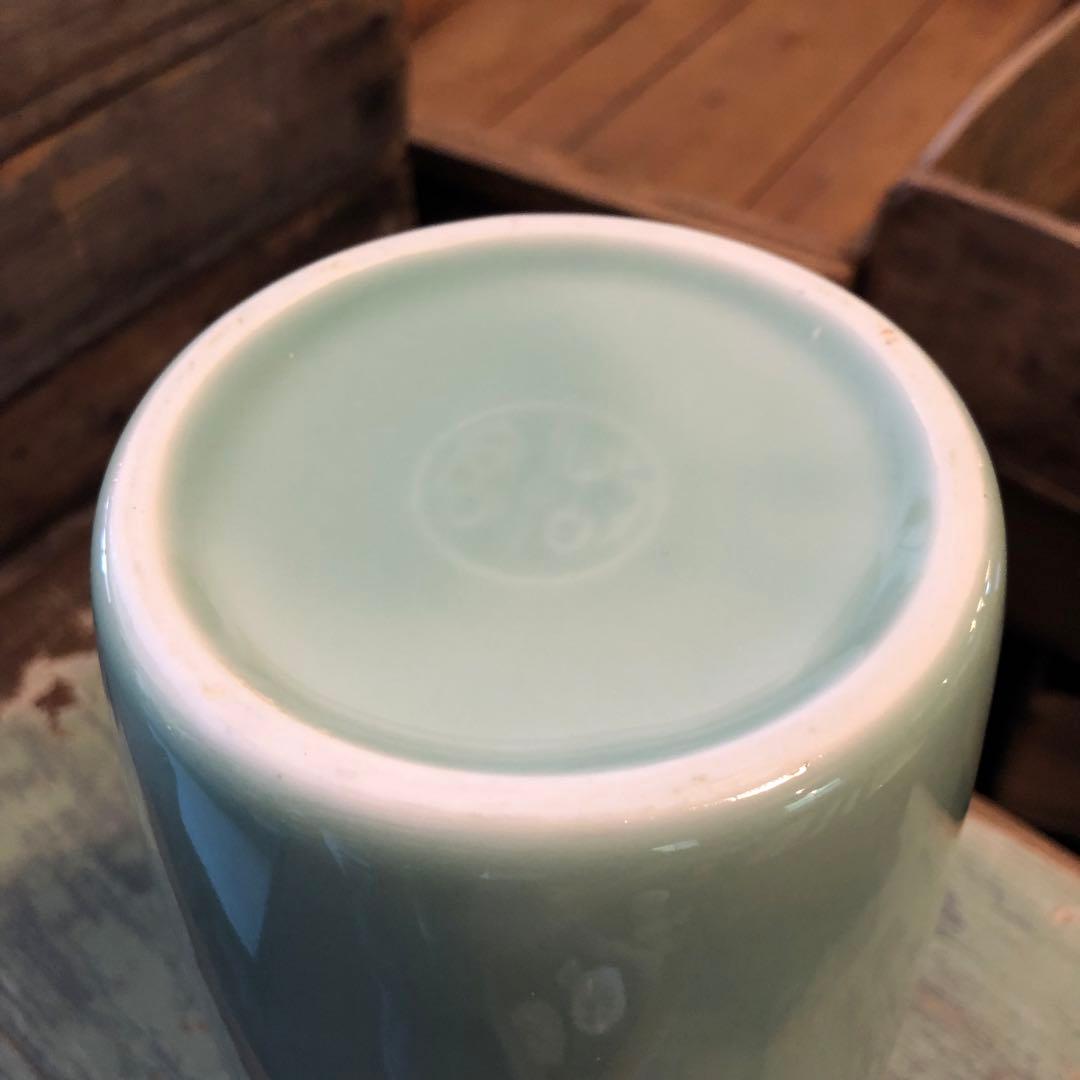 仿宋青磁鳳凰耳瓶 花瓶 共箱