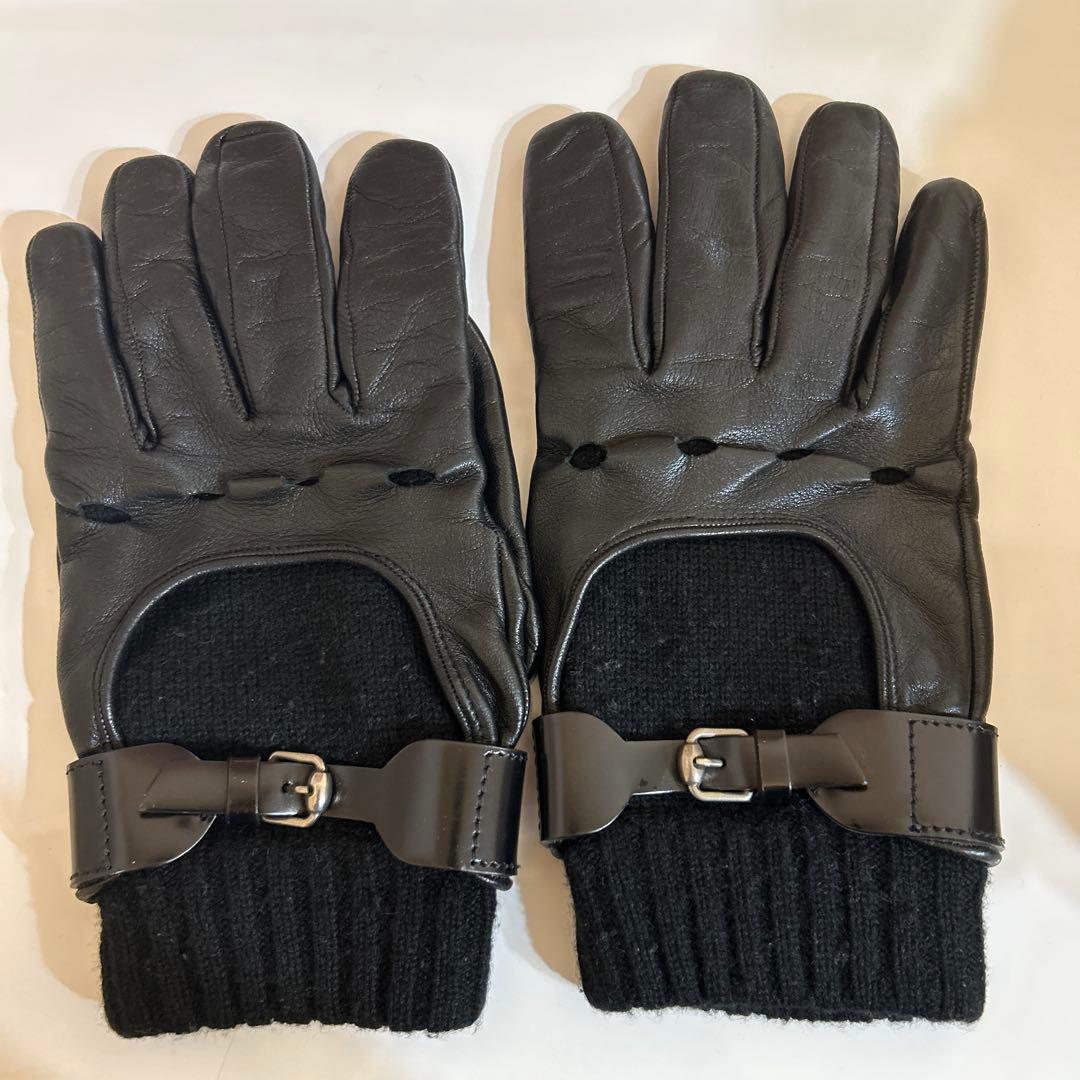 Gucciブラックレザー手袋