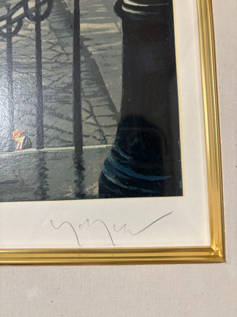 ヒロ ヤマガタ 「モンマルトルの雨傘」サイン　エディション 美品