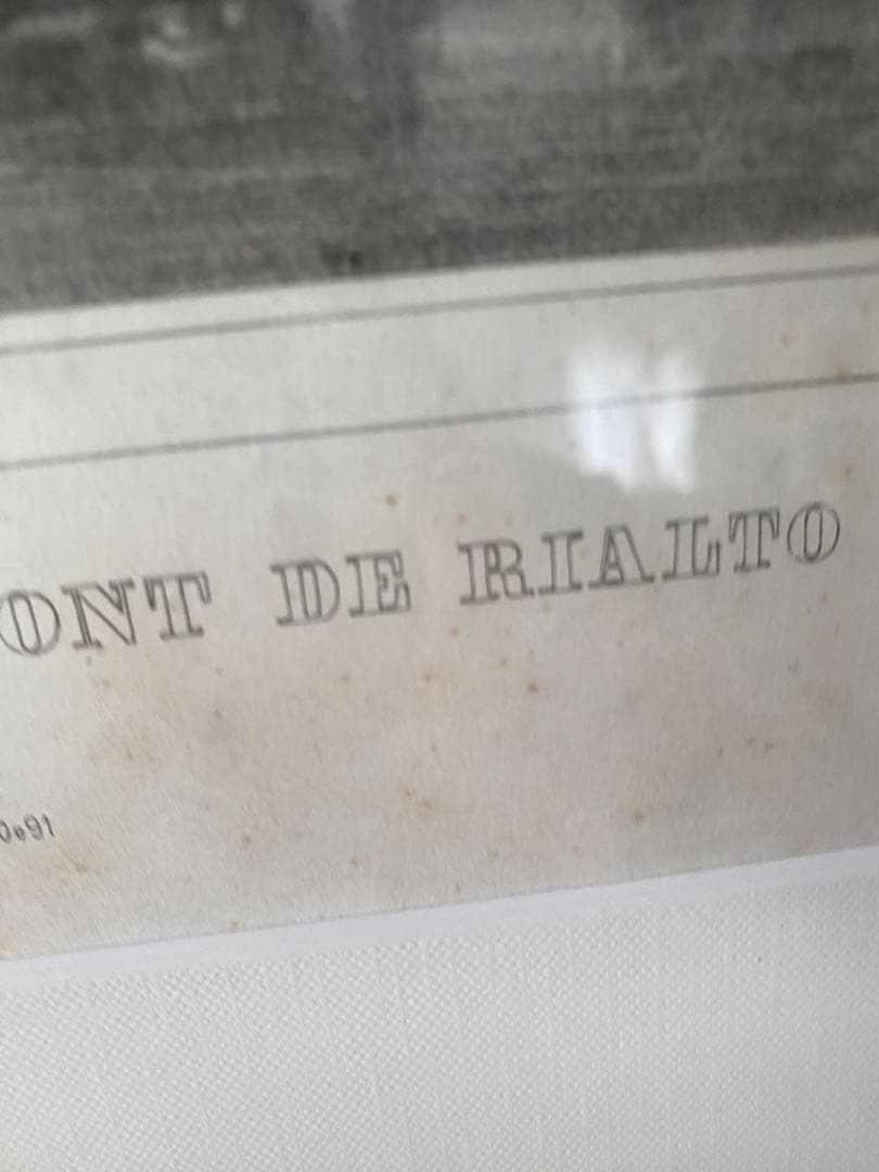 お正月特別価格❗️1800年後半　銅版　ベネチア　パリの高級アンティーク画廊で購入