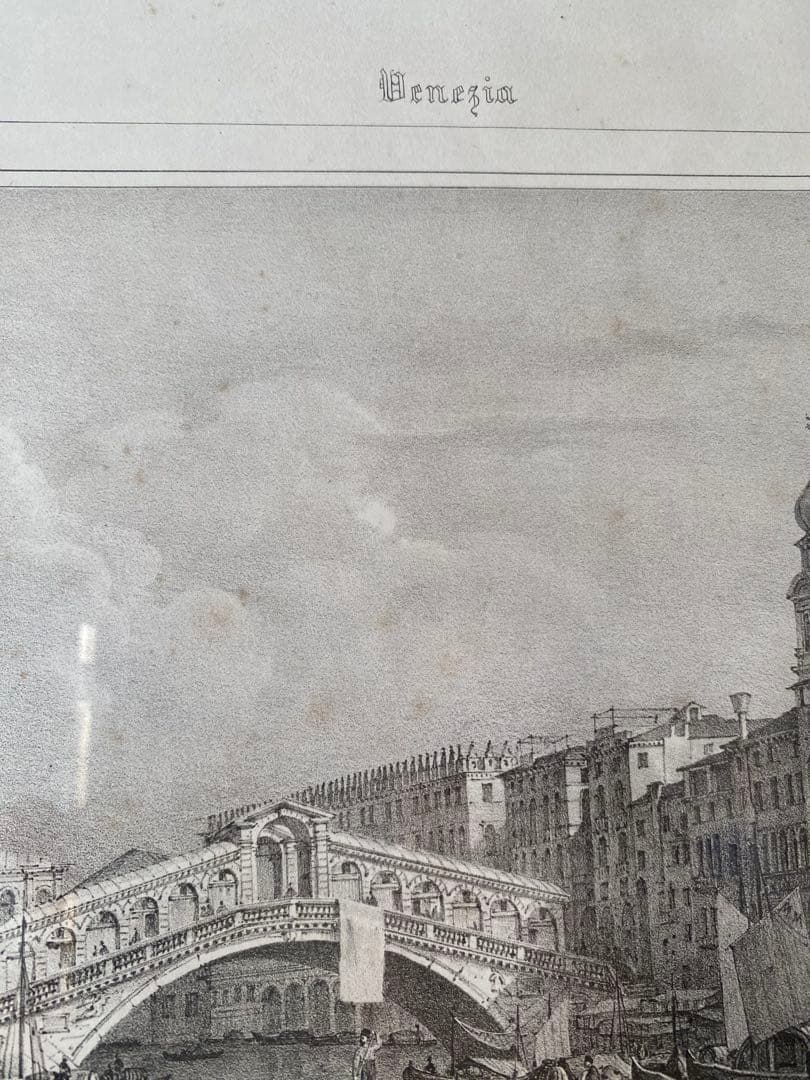 お正月特別価格❗️1800年後半　銅版　ベネチア　パリの高級アンティーク画廊で購入