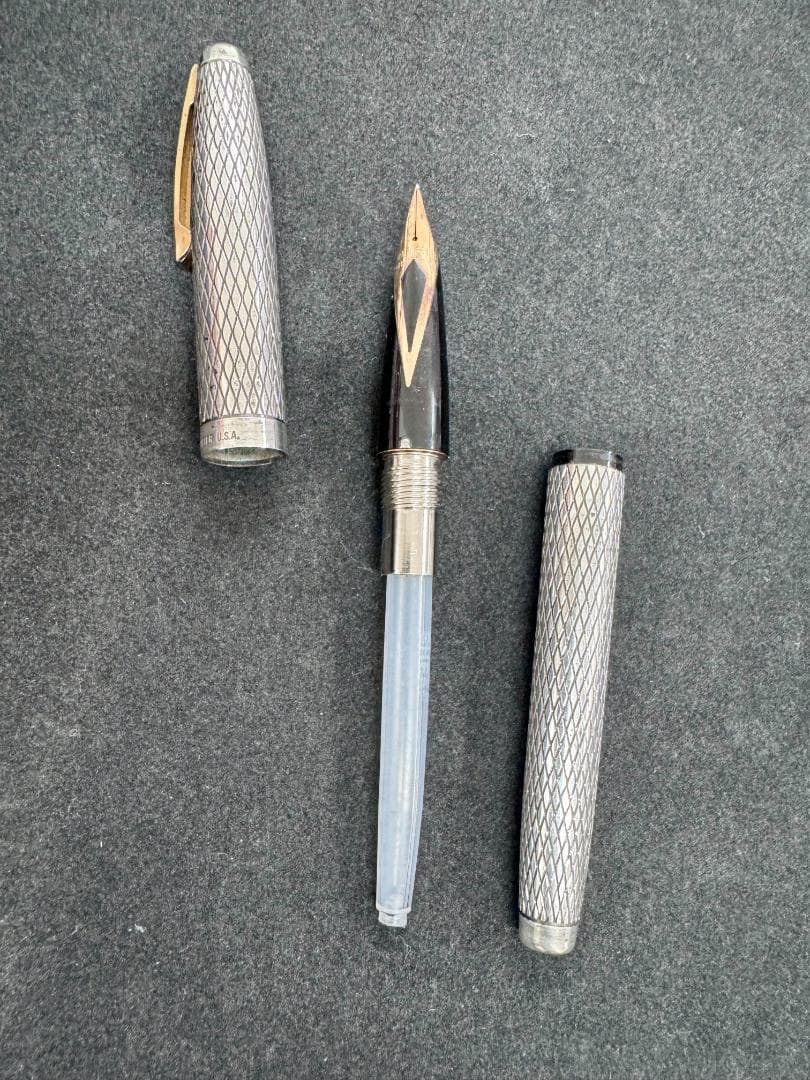 【SHEAFFER Targa】スターリングシルバー 万年筆 (14K金ペン先)