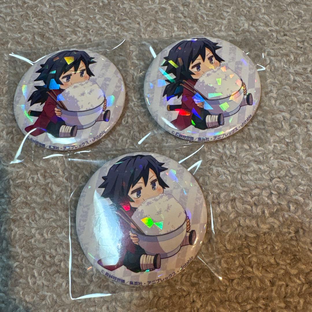 鬼滅の刃 冨岡義勇 キラ缶バッジ ホログラム