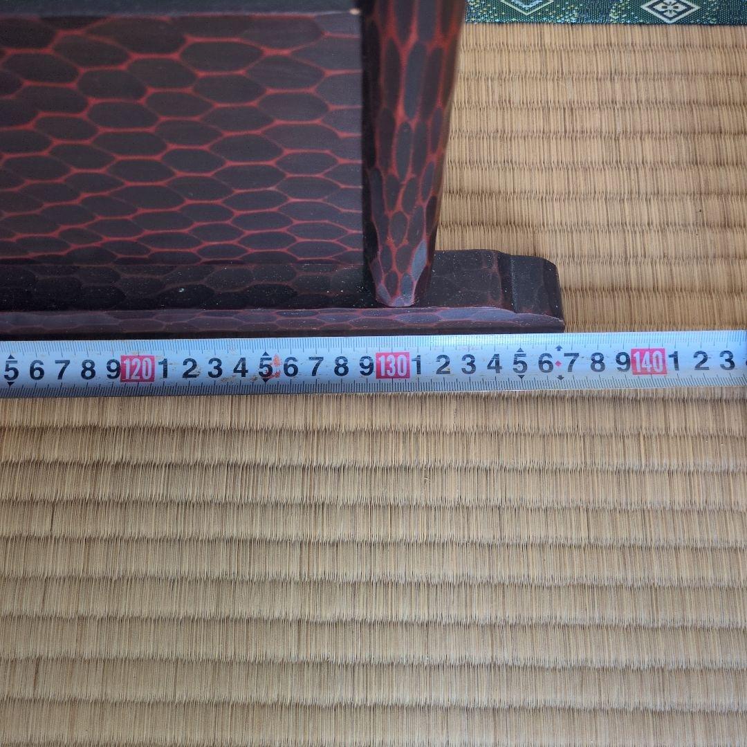 昭和レトロ 折りたたみ衣桁 鎌倉彫 木製 古民具 着物掛け ハンガーラック