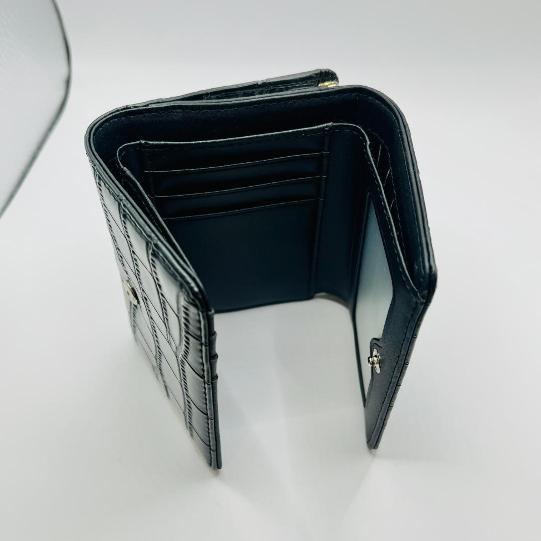 Vivienne Westwood 特価 がま口 定番 折財布 黒 ウロコ柄