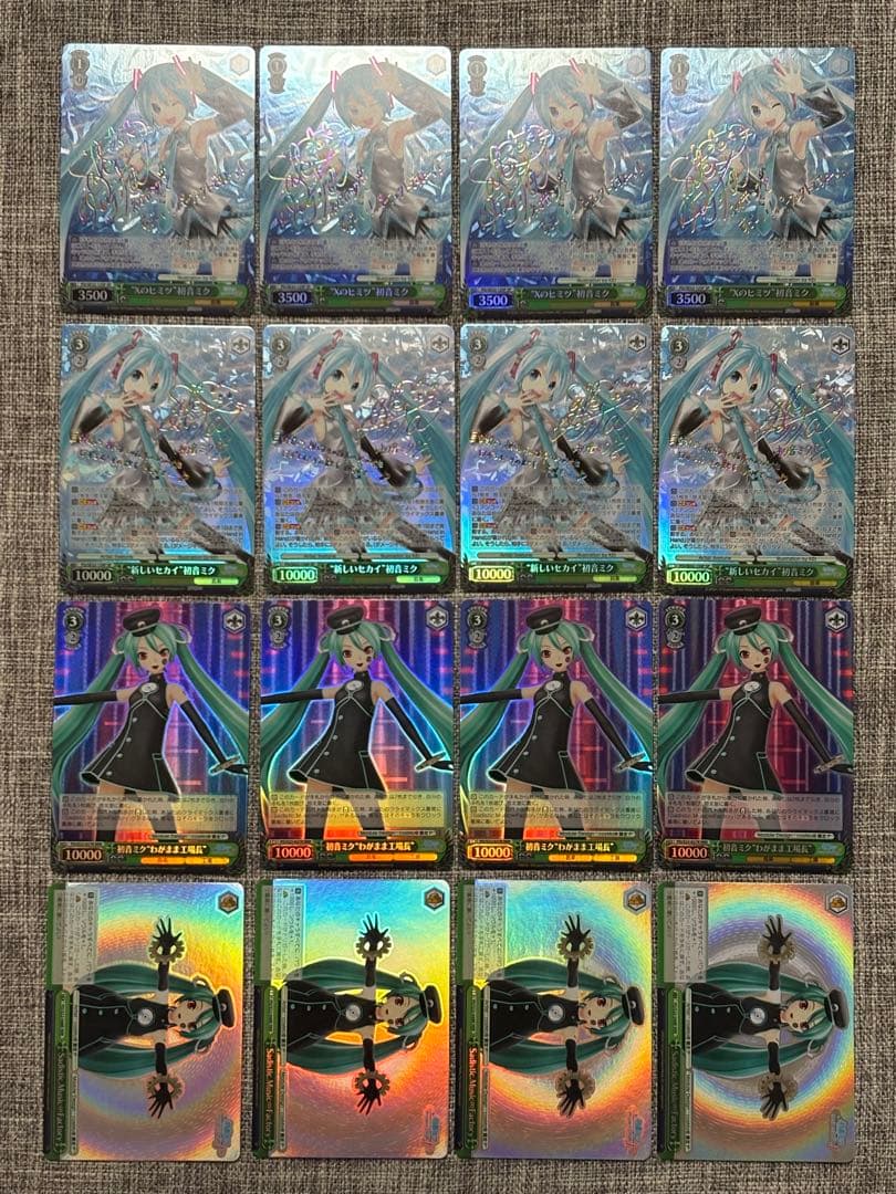 ヴァイスシュヴァルツ WS 初音ミク デッキ ホロ RR RRR SP サイン