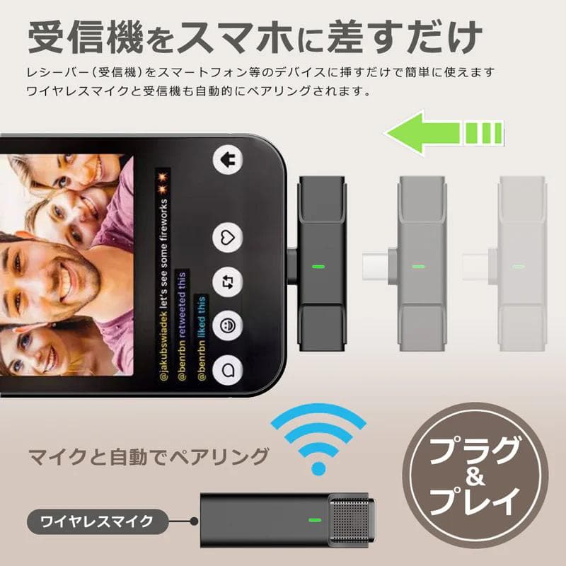 IdeaThink 無線ピンマイク4個 idep33c4p 新モデル 48kHz