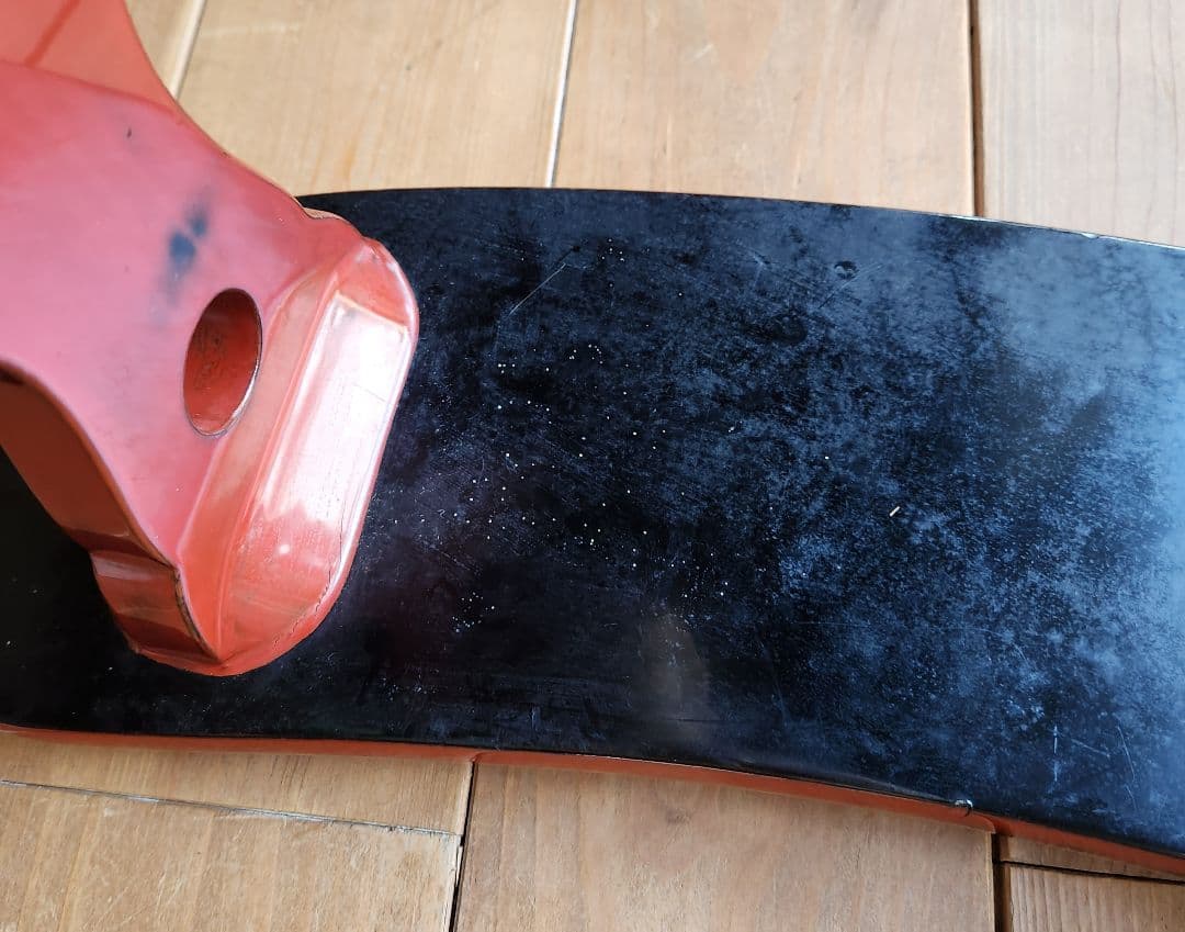 木製漆器 朱塗 根来塗 脇息 肘置き