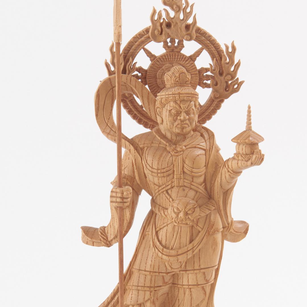 欅　毘沙門天　20ｃｍ #067