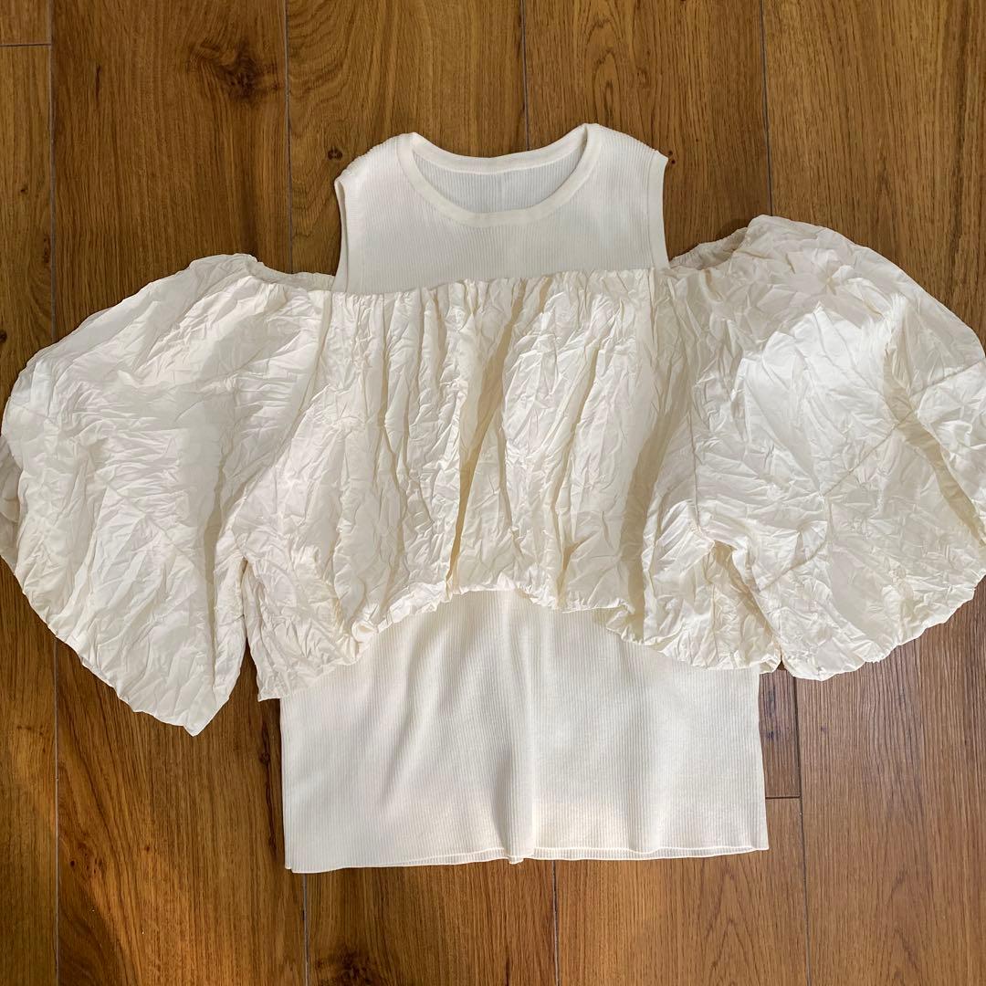 【ay-ka】アダムエロペ　ニットタンクセットクロップドプルオーバー