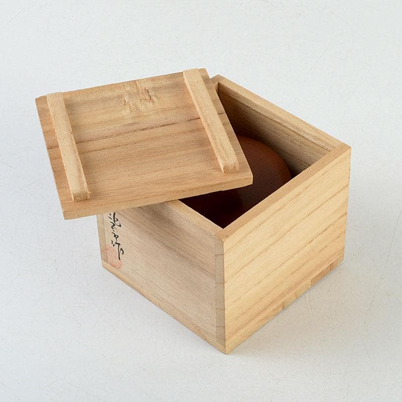 茶道具　天然木　漆塗　大平棗　共箱　V　9335