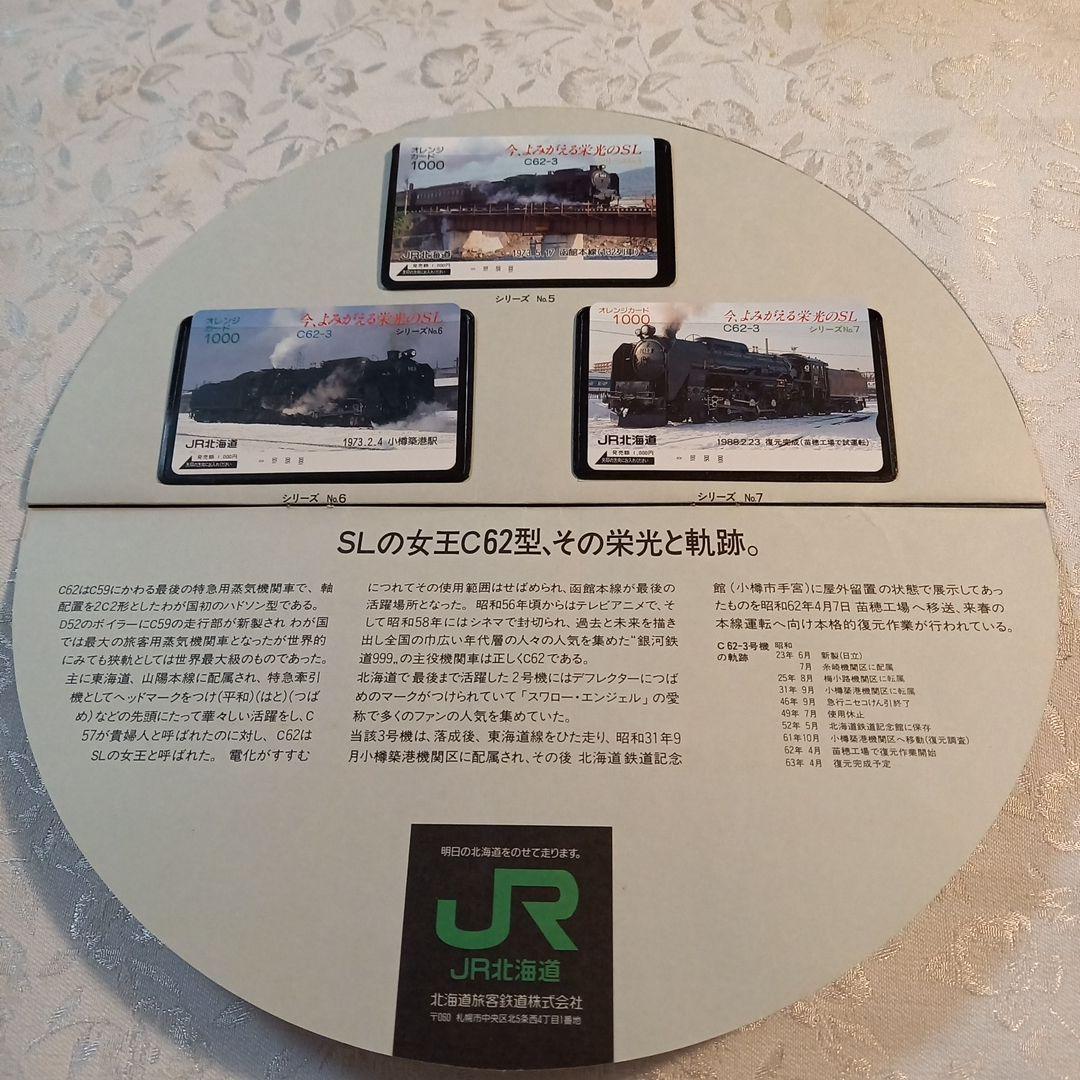 JR北海道　カード未使用　C62　3復元シリーズ