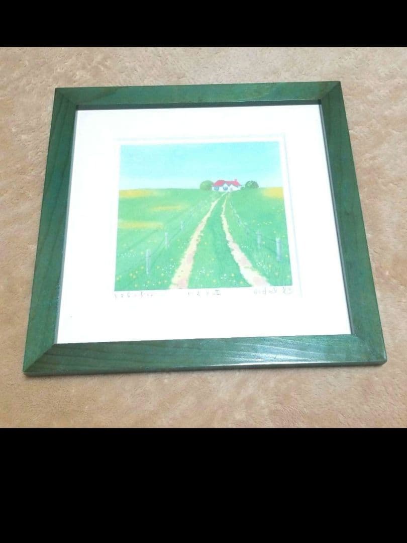 リトグラフ326/500かえり道【栗乃木ハルミ】 直筆サイン