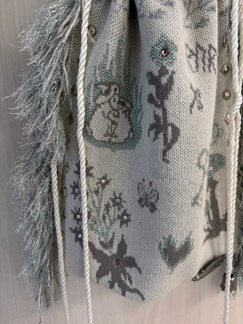 バッグ adjustable strap jacquard pochette