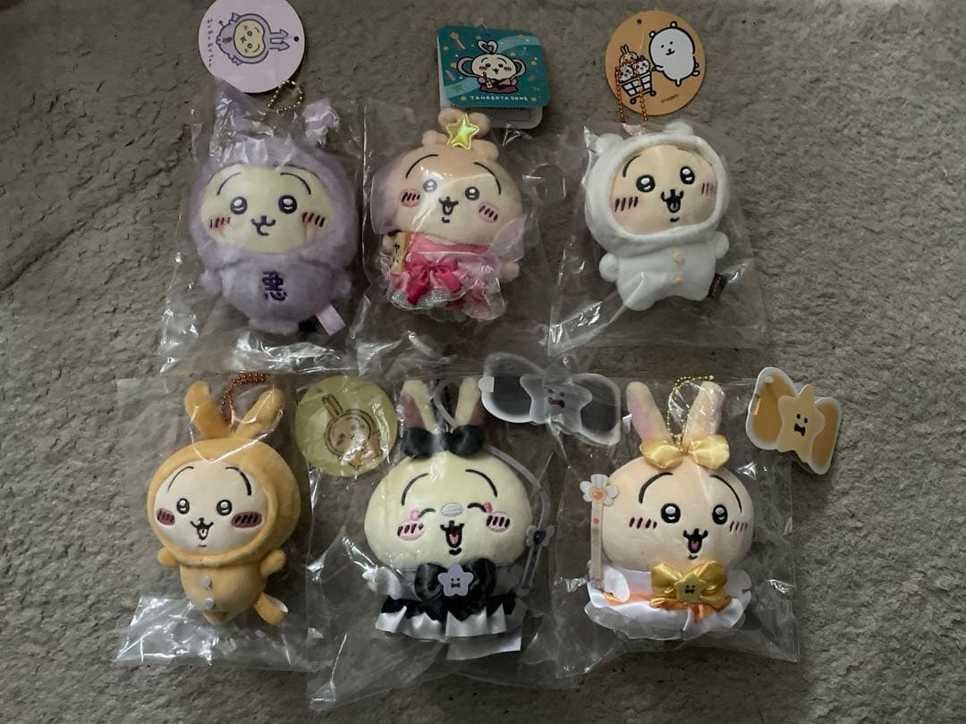 ちいかわ　うさぎ　マスコット6体セット