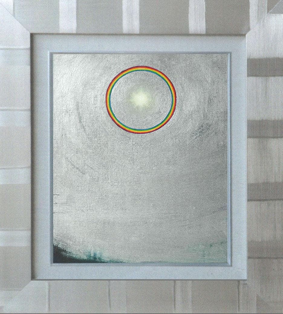 油絵 菅家令子 絵 絵画 インテリア 額付(銀) F3-S72023 風景 祈り