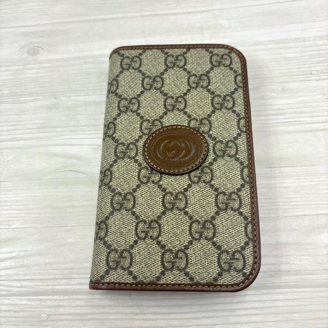 【美品】GUCCI iPhone15pro アイフォンケース　GGスプリーム