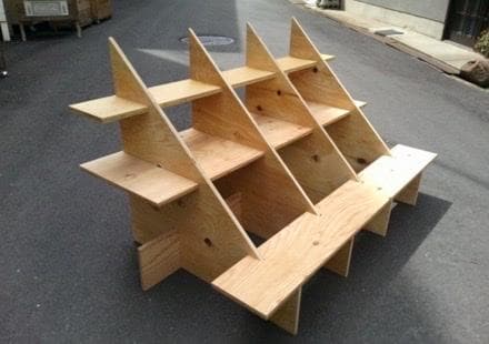 マルシェ木箱用傾斜台　(※木箱が必要な場合別途販売できます)